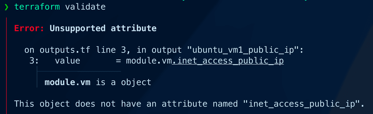 Terraform Validate Error