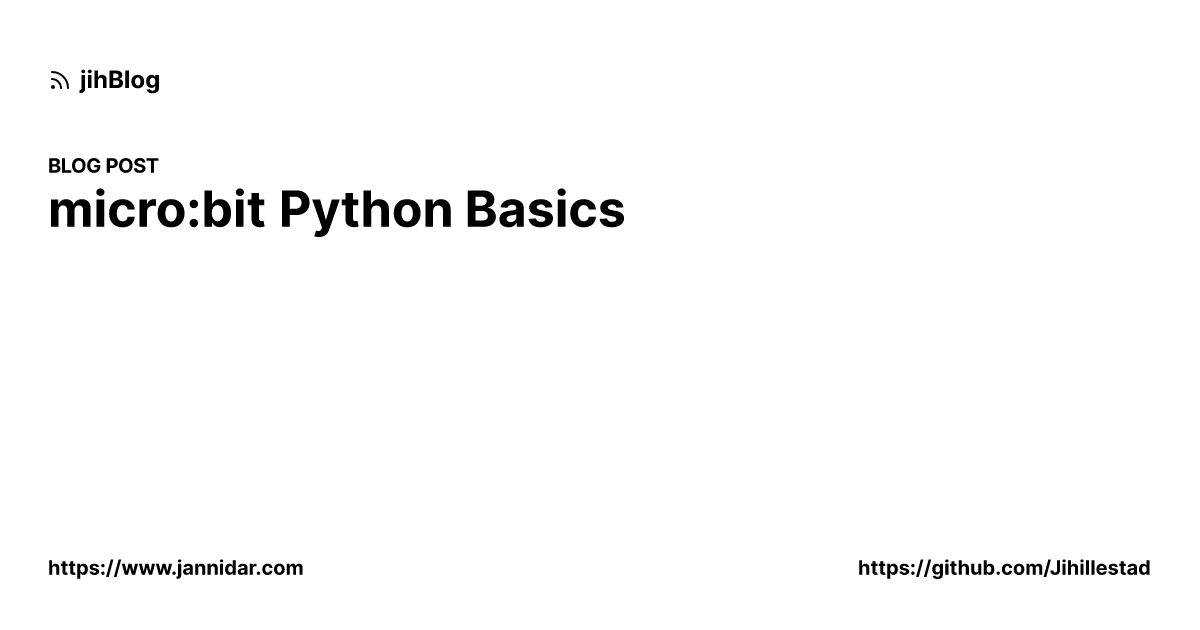 micro:bit Python Basics